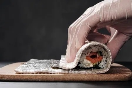 70g βάρος Ξαναχρησιμοποιήσιμα γάντια βινυλίου με εξωτερικό υλικό PU και προσαρμοσμένο σχεδιασμό